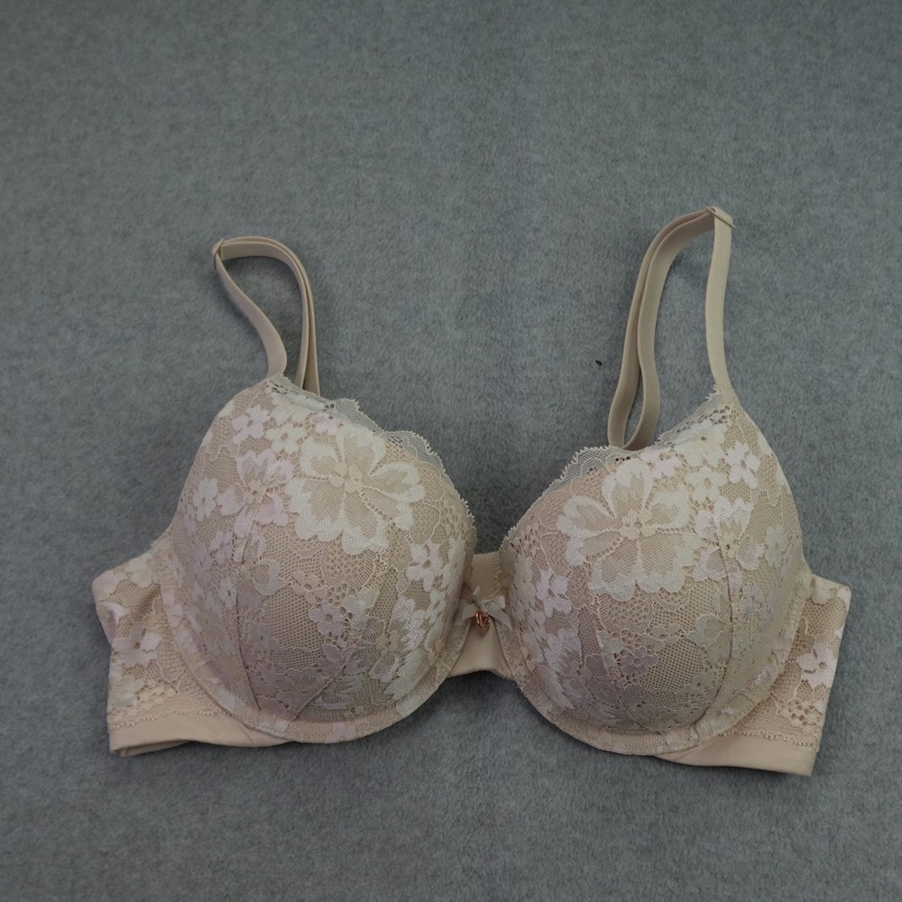 Victoria's Secret Bra Womens 36C Beige Perfect Shape Lace Underwire